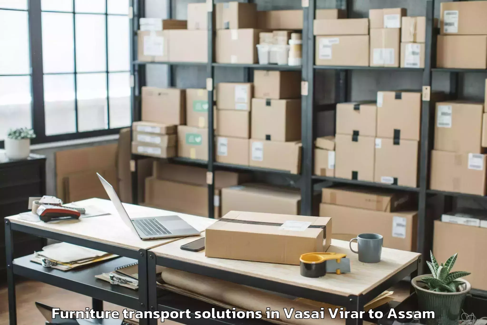 Trusted Vasai Virar to Soalkuchi Furniture Transport Solutions